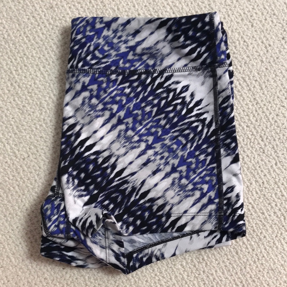 Athleta Blue Tie-Dye Biker shorts